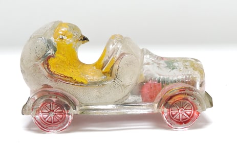 Chick in shell automobile glass candy