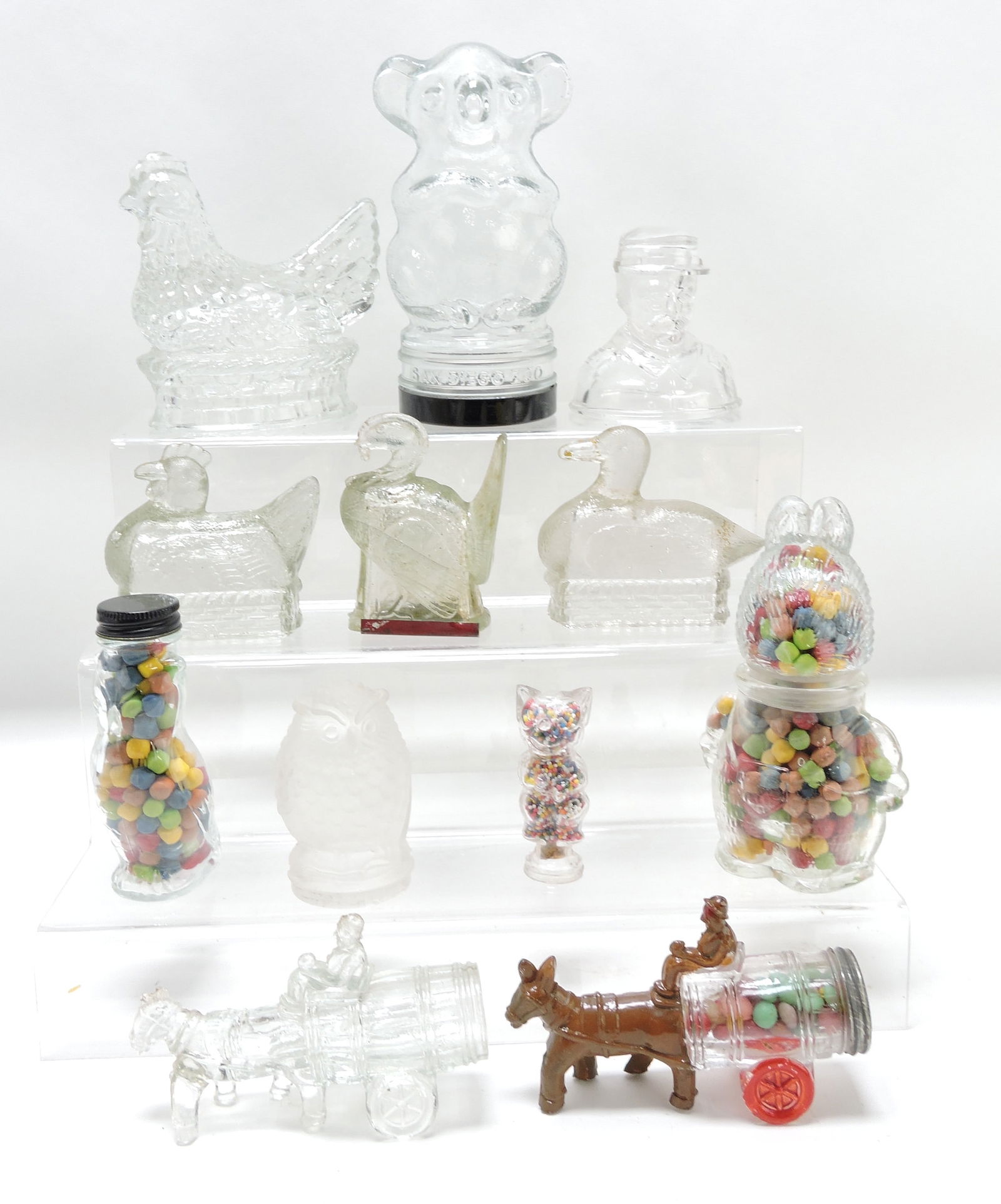 Lot of 12 assorted glass candy (1 of 1)