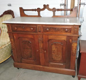 Victorian marble top (chip) sideboard