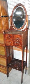 Cherry shaving stand with beveled