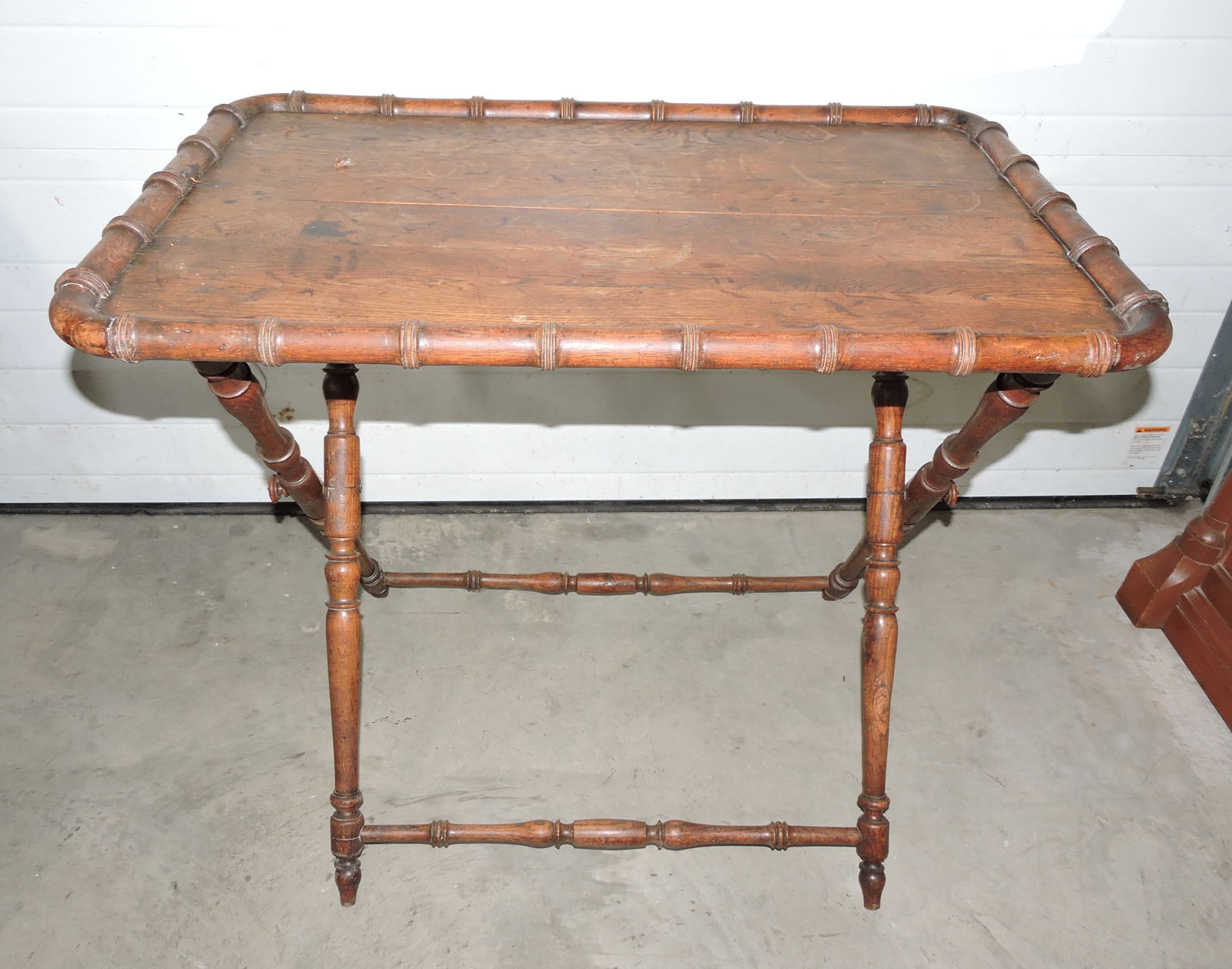 Oak folding waiters table, (1 of 3)