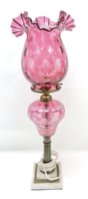 Ruby flash cut to clear banquet lamp