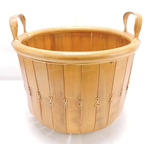 Bentwood basket with two handles,
