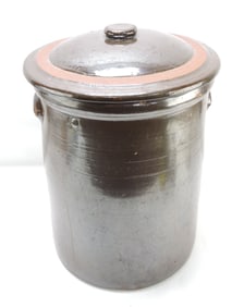 10 gallon brown stoneware crock