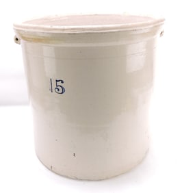 15 gallon stoneware crock,