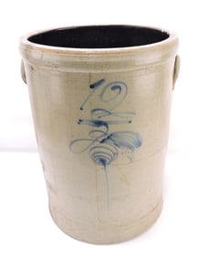 12 gallon beesting stoneware crock,