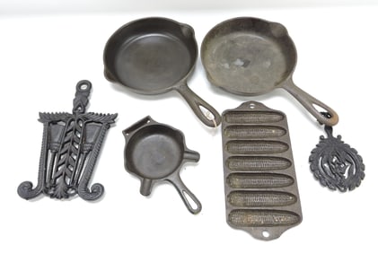 Griswold cast iron lot of 6 items: