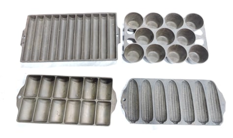 Griswold cast iron lot of 4 items: