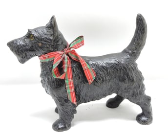 Cast iron Scottie dog door stop,