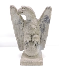 Concrete eagle figure, 22"h, 14"w