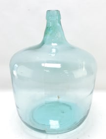 Aqua glass carboy bottle,