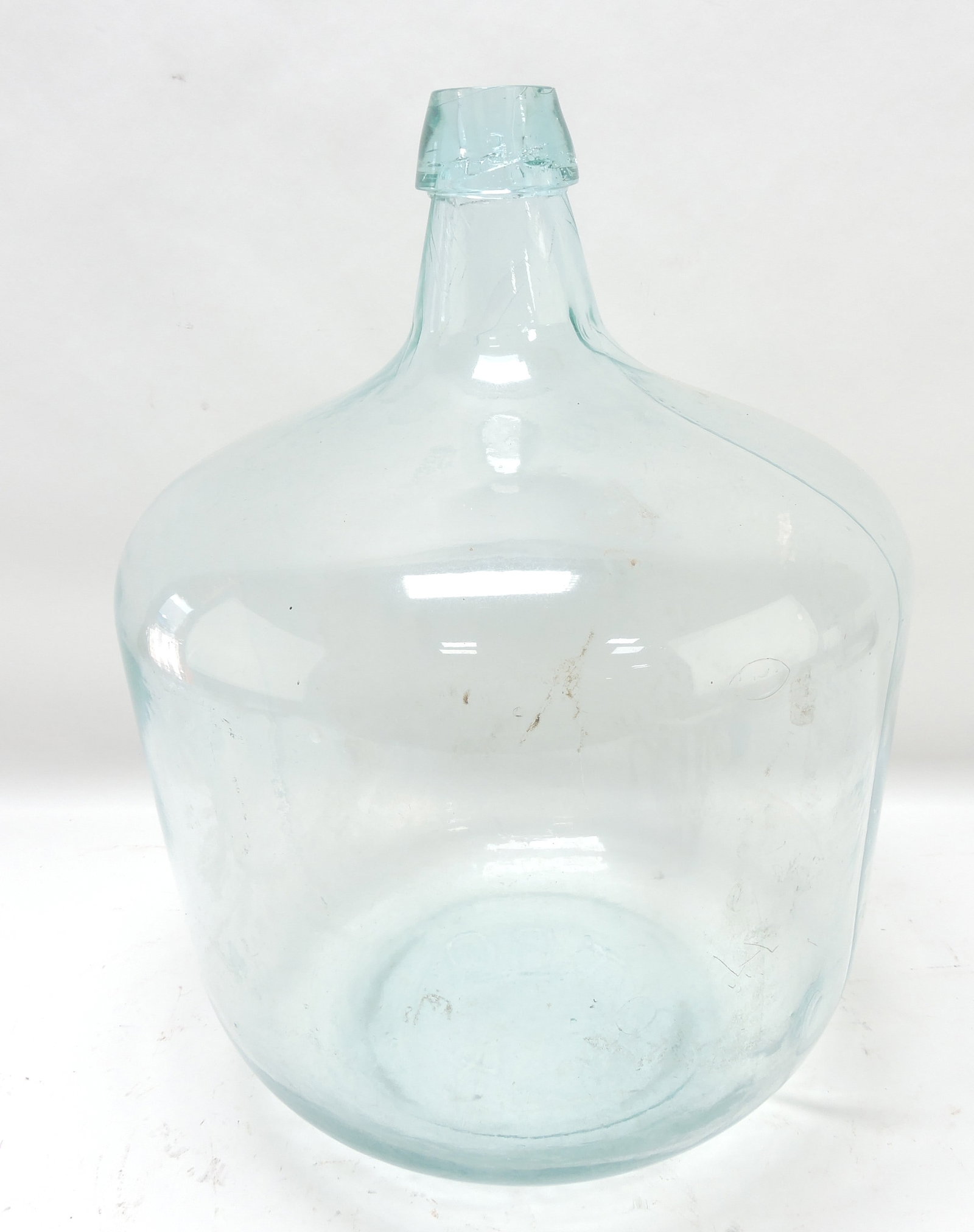Aqua glass carboy bottle, 17"h, 12"w: .