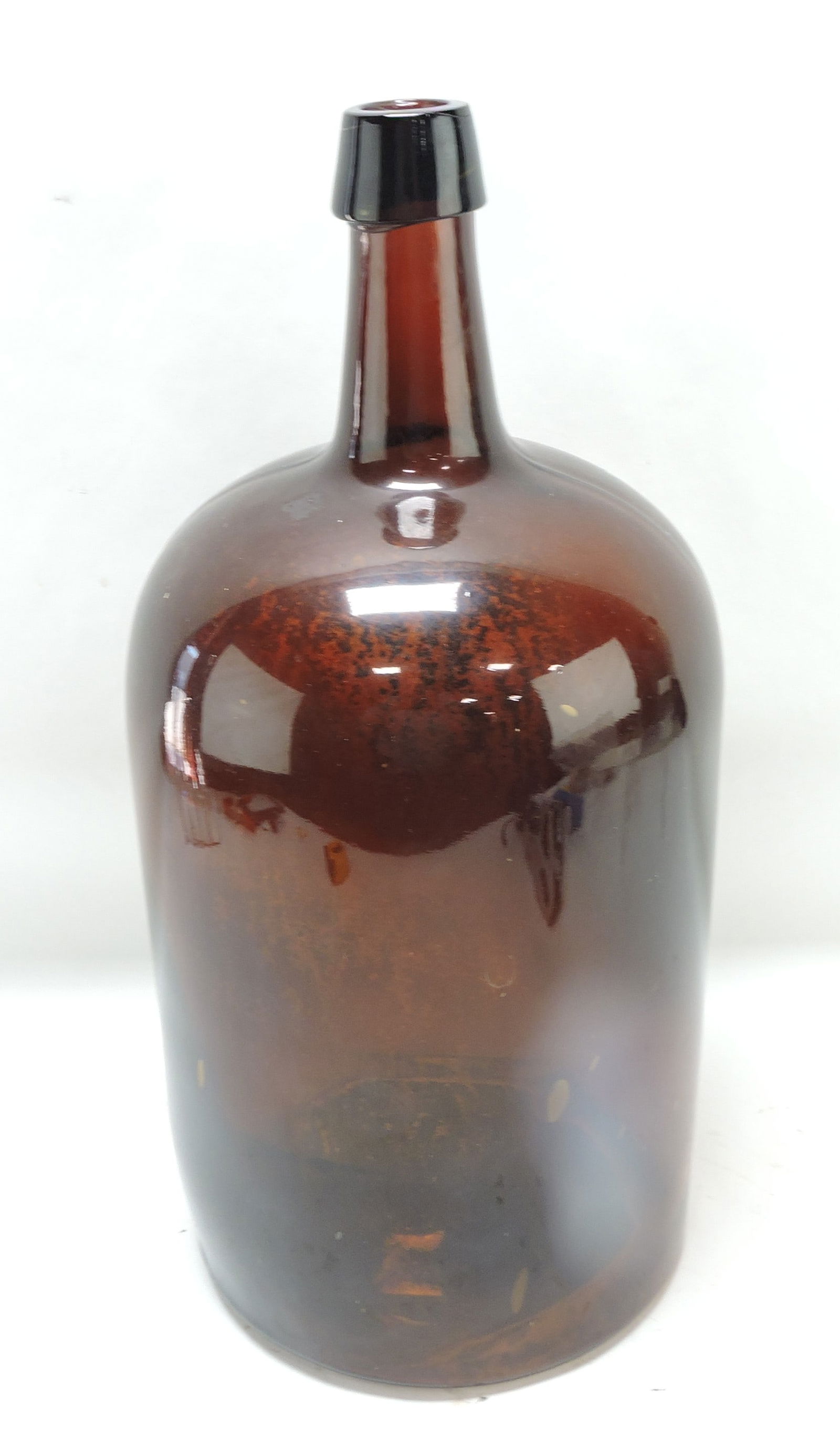 Large brown glass bottle, 18 1/2"h, (1 of 1)