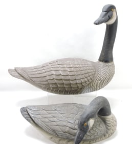General Fibre pair of goose decoys,