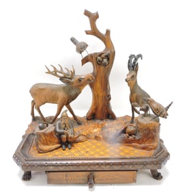 Black Forest style wood carved