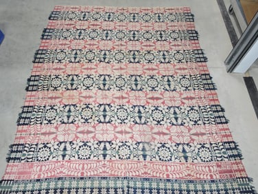 Jacquard 1840 coverlet, Chambersburg,
