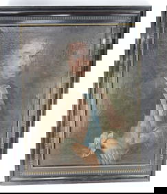 Early oil on canvas of a portrait (1 of 2)