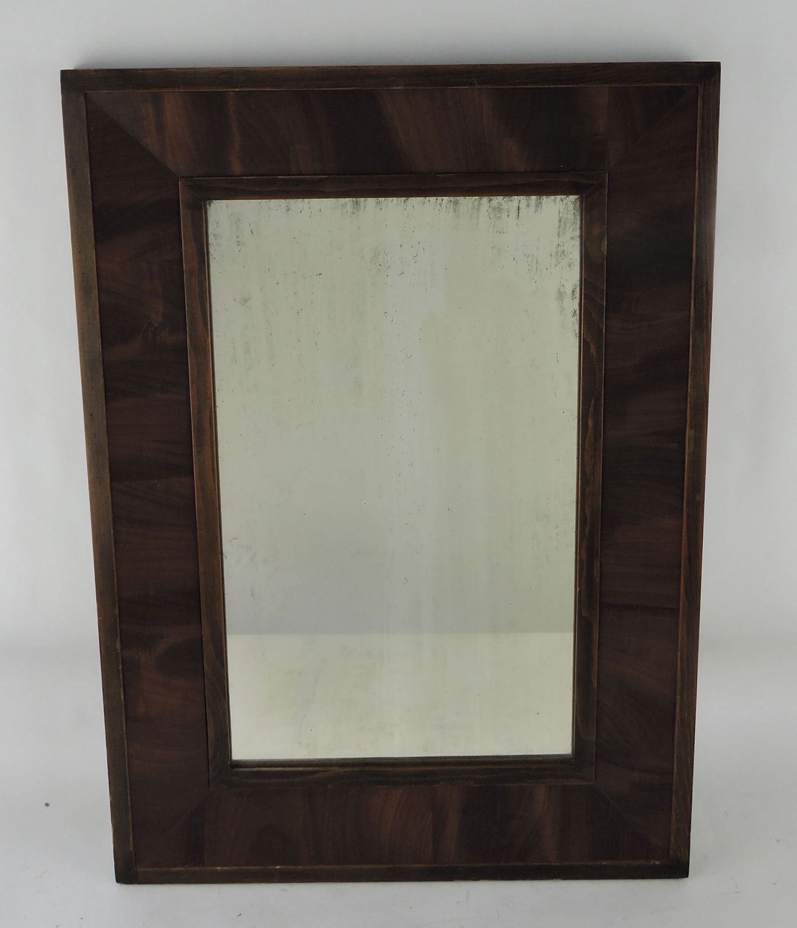 Early walnut framed wall mirror, (1 of 1)