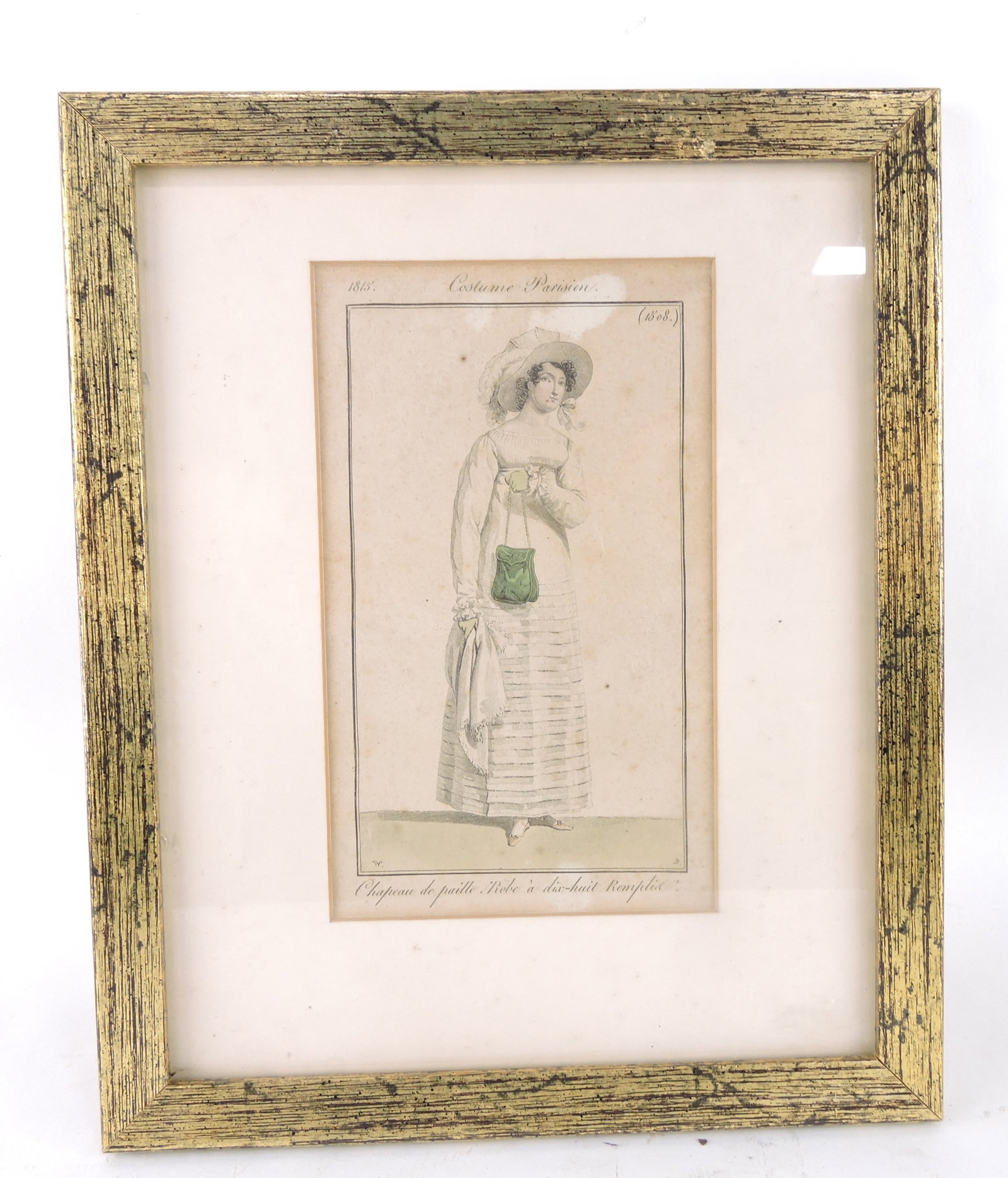 French woman's costume print, 1815,: 11"x9"
