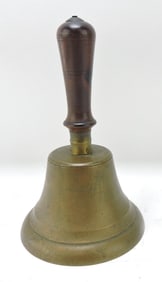 Brass hand bell, 7 1/2"h, 5"w
