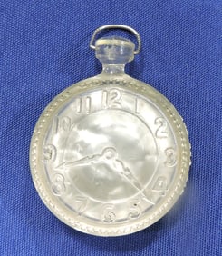 Glass pocket watch candy container