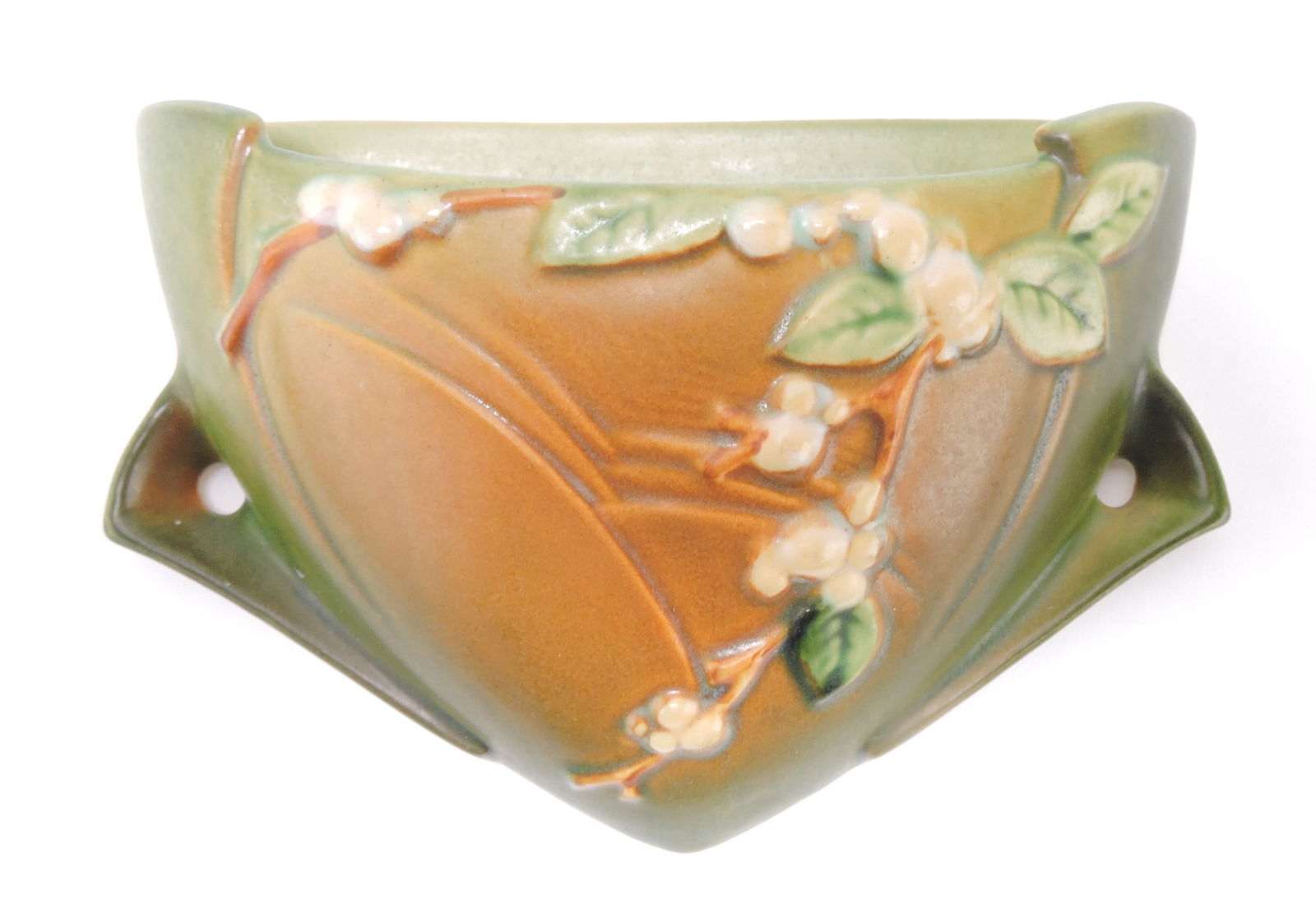 Roseville green snowberry wall pocket, (1 of 1)