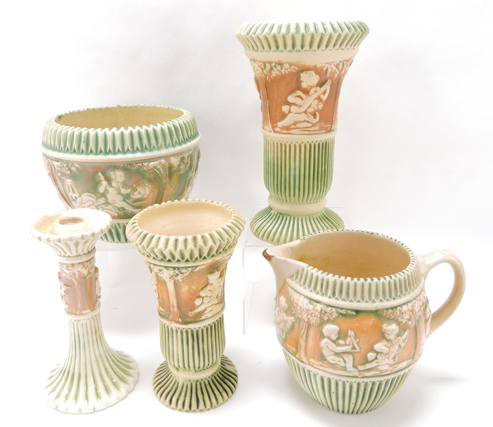 Roseville Donatello lot of 5 pieces, (1 of 1)