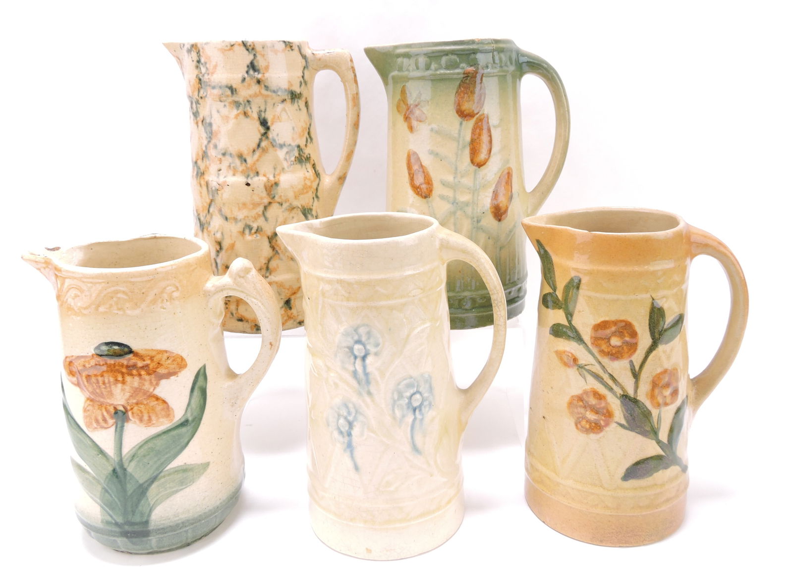 Roseville lot of 5 utility pitchers, (1 of 1)