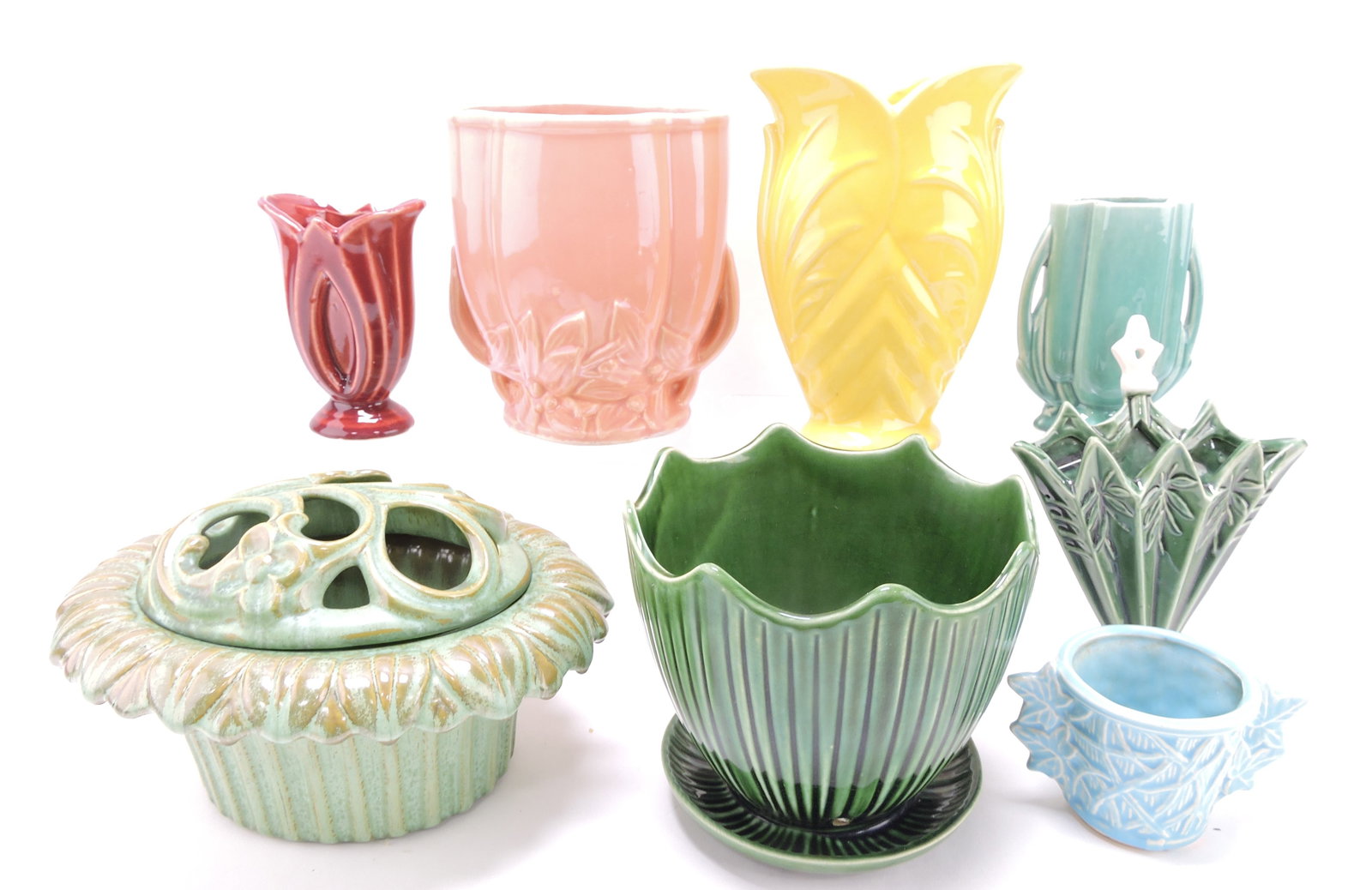 Pottery lot of 8 pieces, some McCoy, (1 of 1)