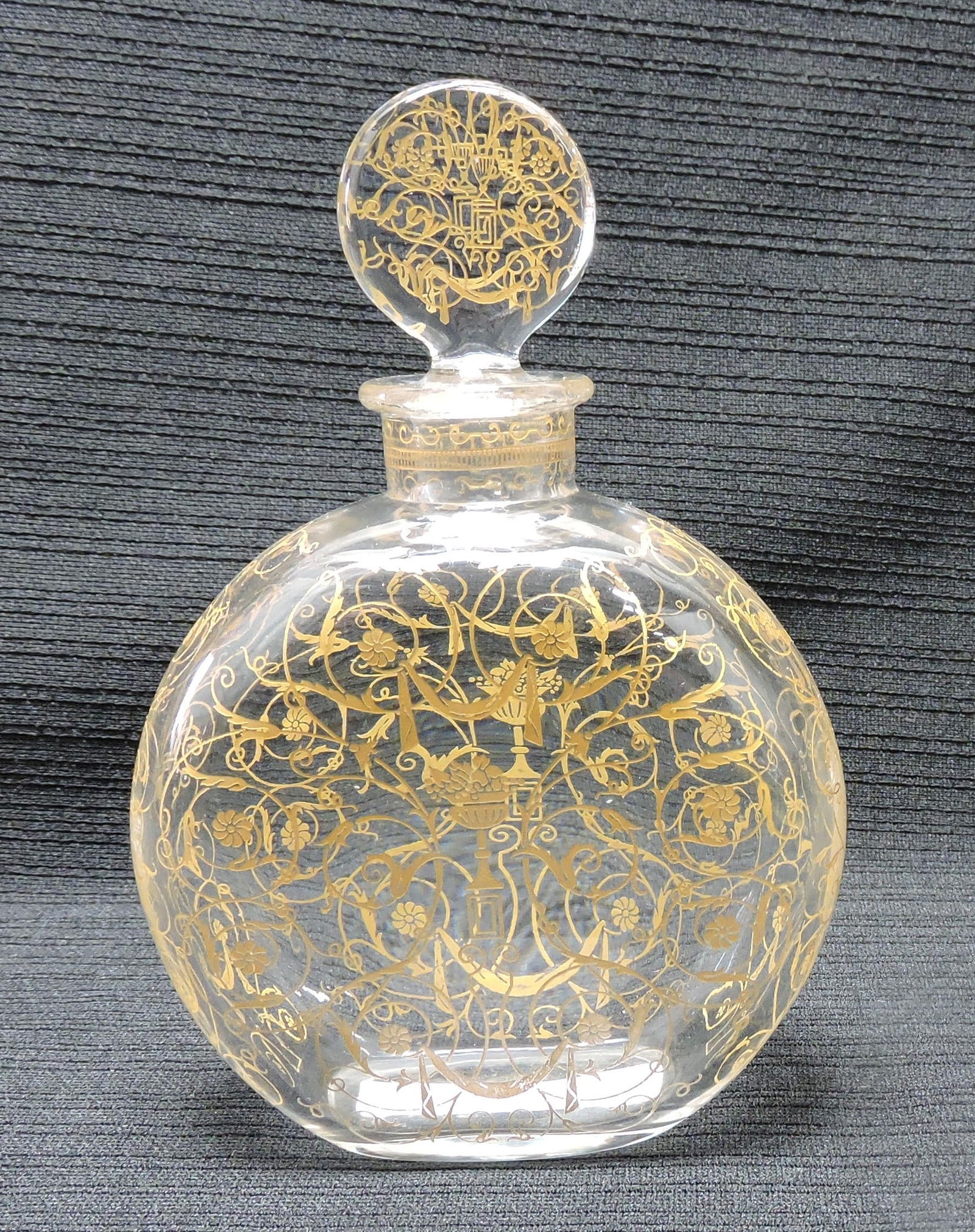 Baccarat perfume bottle with gold (1 of 1)
