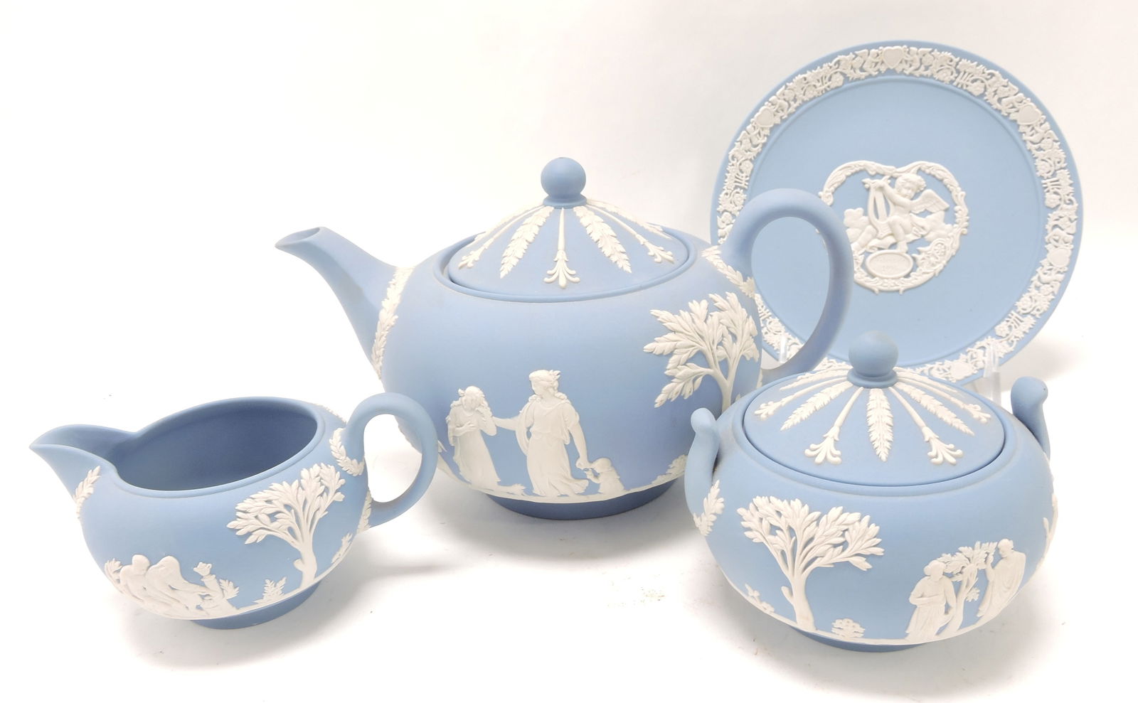 Wedgwood blue Jasperware 3 piece (1 of 1)