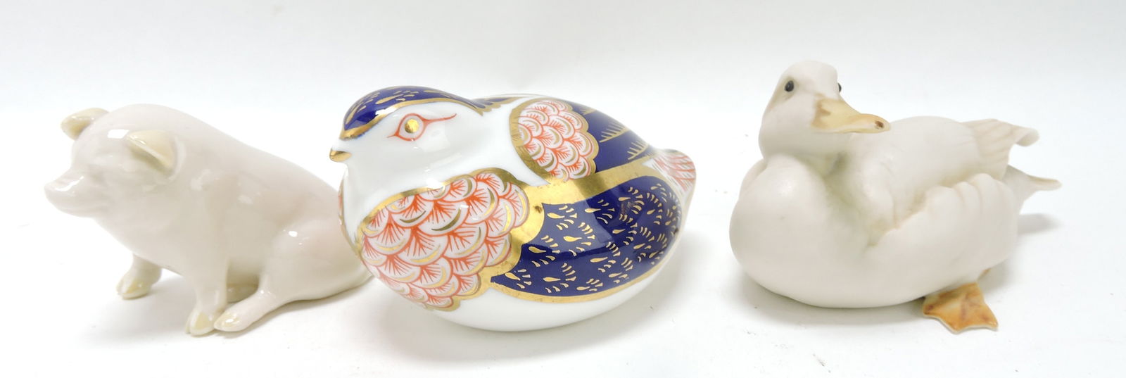 Belleek pig 2", Royal Crown Derby (1 of 1)