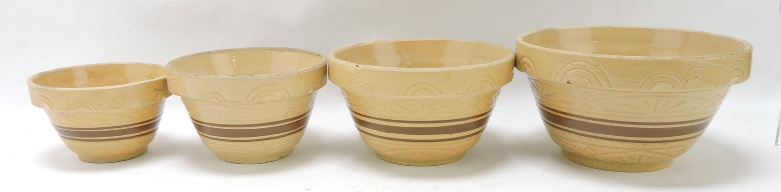 Yellow ware set of 4 graduated bowls (1 of 1)