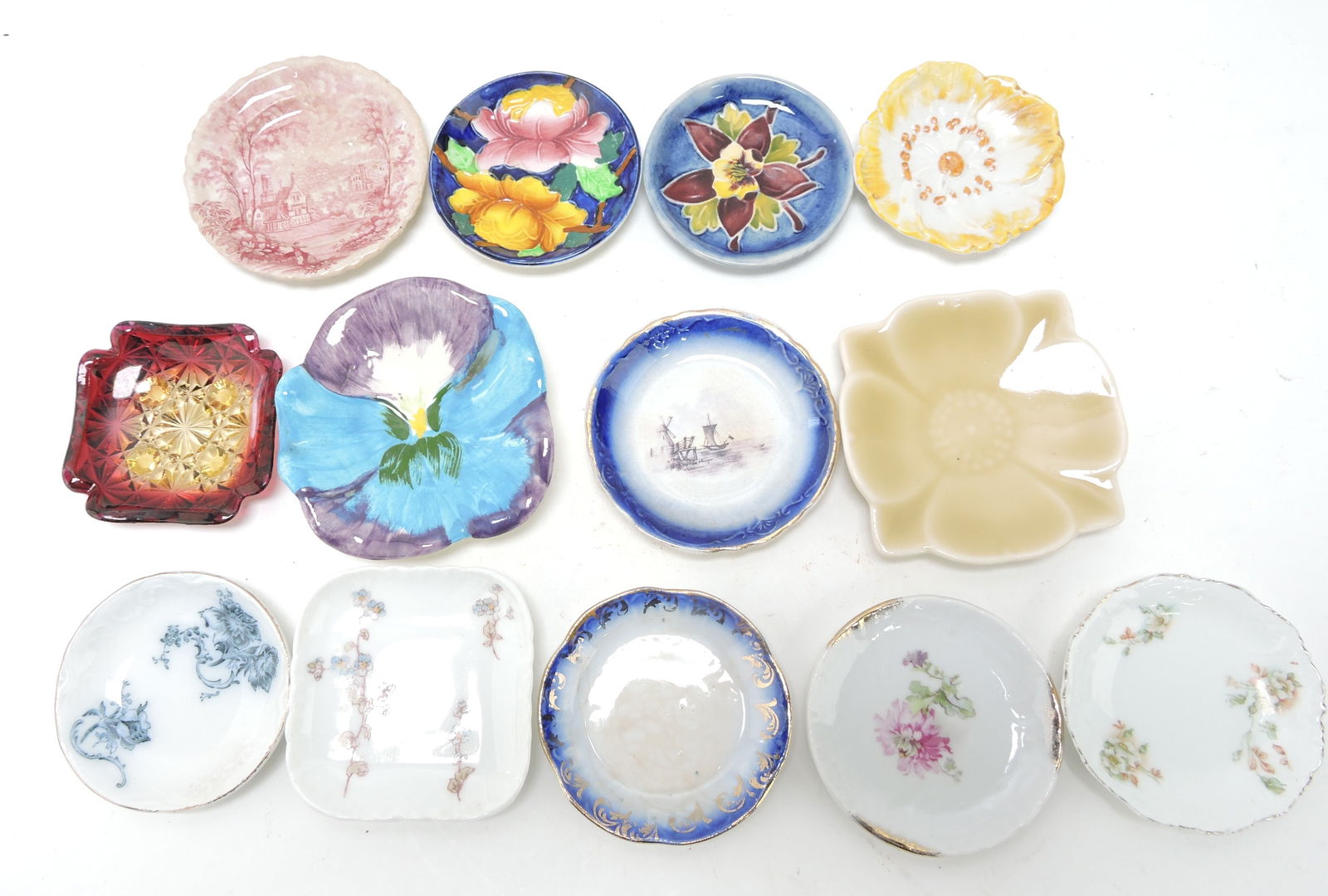 Lot of 13 assorted butter pats (1 of 1)