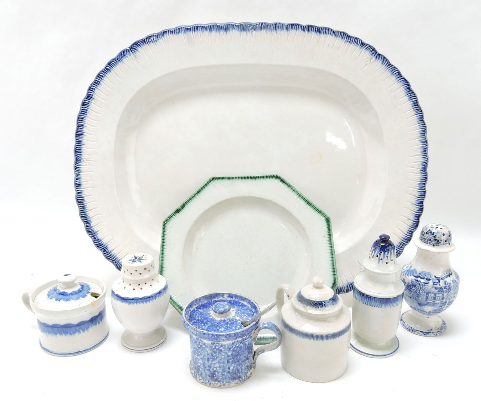 Lot of 8 Leeds feathered edge and (1 of 1)