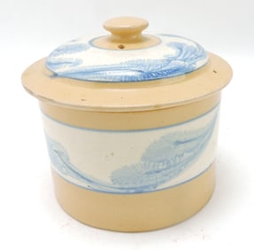 Yellow ware mocha blue seaweed