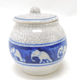 Dedham Pottery elephant mustard,