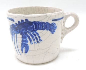 Dedham Pottery lobster mug, 3"