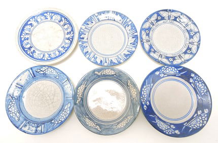 Dedham Pottery lot of 6 - 6" plates,