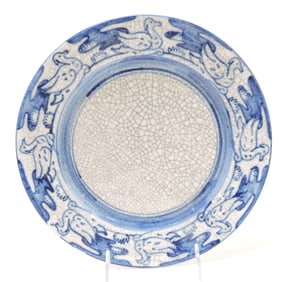 Dedham Pottery 10" plate, duck