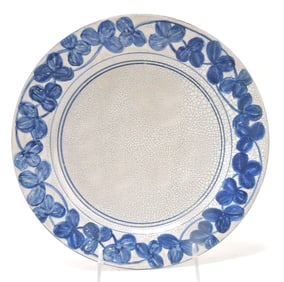 Dedham Pottery 10" plate, clover