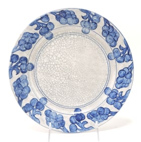 Dedham Pottery 10" plate, grape