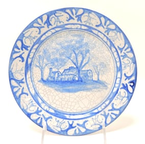 Dedham Pottery 8" plate, Fairbanks
