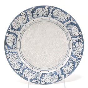 Dedham Pottery 8" plate, turkey