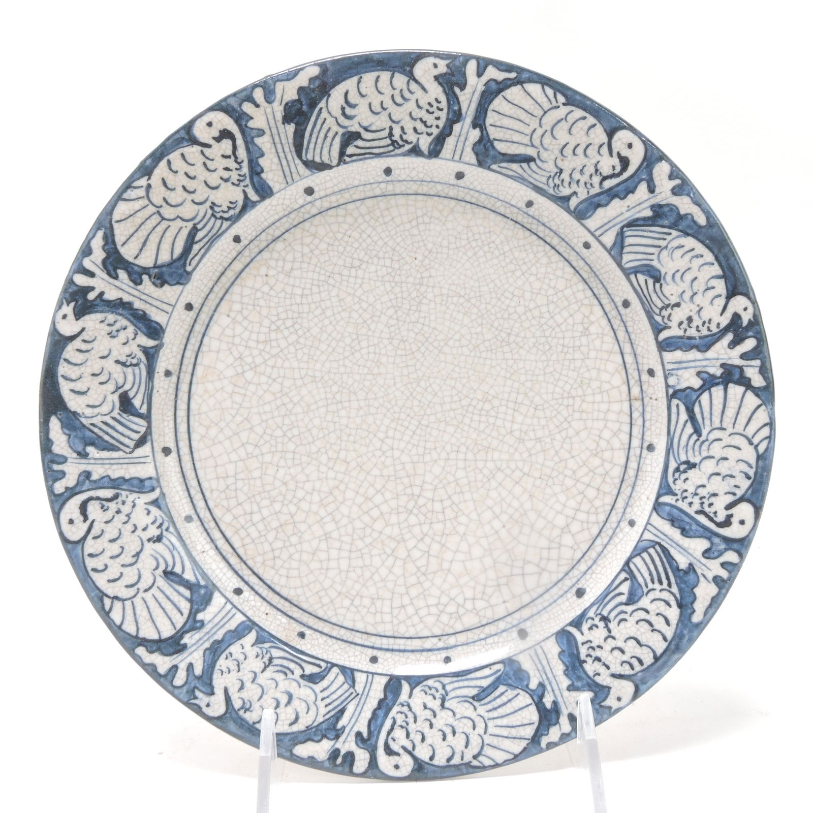 Dedham Pottery 8" plate, turkey (1 of 1)