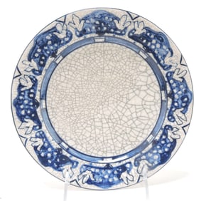 Dedham Pottery 8" plate, Birds in