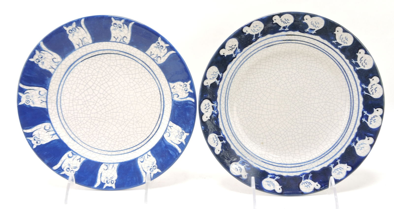 Dedham Pottery lot of 2 - 8 1/2" (1 of 2)