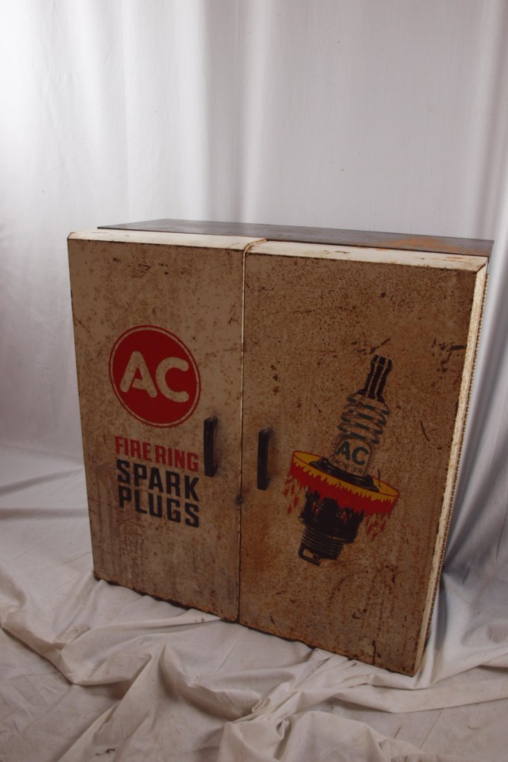 AC Delco Spark Plug wall cabinet, 29" x 32" : AC Delco Spark Plug wall cabinet, 29" x 32"