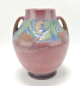 Roseville pink Baneda vase, 10"