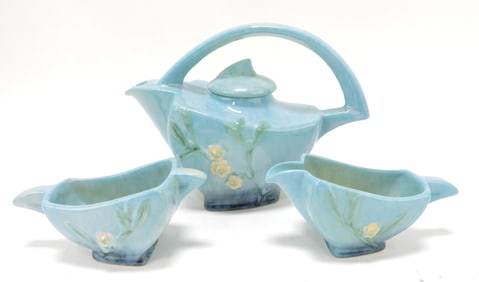 Roseville WInecraft blue 3 piece